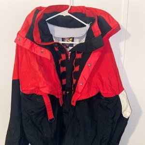 Sport Men Red and Black Long Sleeves Jacket